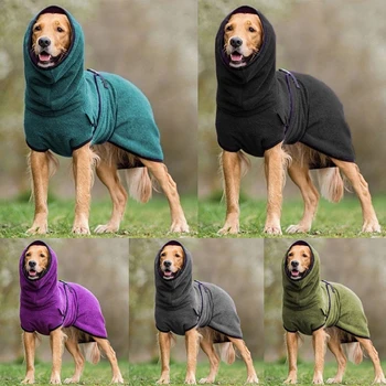 Kış Sıcak Kalın Köpek Giysileri Su Geçirmez Köpek Ceket Köpek evcil hayvan yeleği Ceket Hoodies Köpekler Greyhound Wolfhound Çoban Giyim 2022