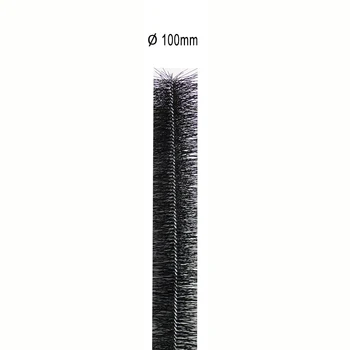 Lavabo Boruları Oluk Fırça Bileşenleri Yedek parça Ø100mm 1.2 Metre 1 adet Siyah Filtre Fırçaları Yaprak Koruma PP Fiber