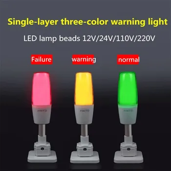 Led 3 Renk 1 Katmanlı Gösterge Lambası 24V Uyarı Işığı Atölye Makinesi Sinyal Buzzer Alarm Uyarı Güvenlik Katlanabilir Kule Lambası