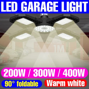LED Ampul 220V garaj ışığı E27 Katlanabilir Lamba 110V Lampada Sıcak Beyaz LED Bombillas 200W 300W 400W Ev Depo 240V Ampul