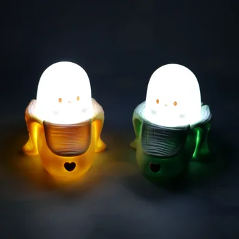 LED Gece Lambası Muz Şekli Yatak Odası çocuk Başucu lamba pili Enerjili Odası Dekoratif ışıklar Doğum Günü noel hediyesi