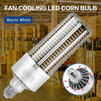 LED mısır rengi lamba E27 Ampul E14 LED Spot 80 W 100 W 120 W 150 W 200 W LED Yüksek Parlaklık Fan mısır rengi lamba LED Atölye Aydınlatma