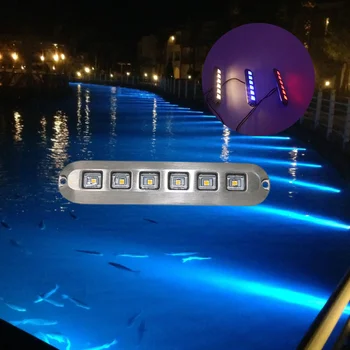 LED sualtı ışıkları 6W 12W 18W 316L Paslanmaz Çelik Adım Deniz Rıhtım Gölet Çeşmeleri Yüzme havuz ışığı Tekne Parçaları Aksesuarları