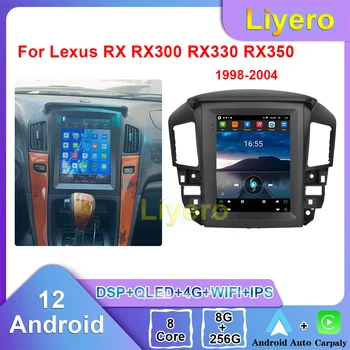 Liyero Araba Radyo Lexus RX İçin RX300 RX330 RX350 Toyota Harrier 1997-2003 CarPlay Android otomatik GPS Navigasyon DVD oynatıcı Stereo