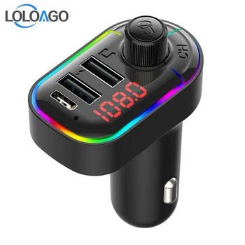 LOLOAGO FM Verici Araba MP3 Çalar 3.1 A Tipi C araba şarjı U Disk Oynatma Handsfree Bluetooth uyumlu 5.0 Araç Kiti