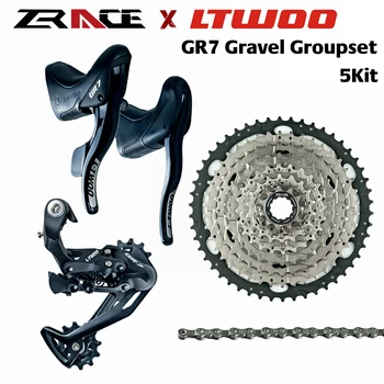 LTWOO GR7 1x10 Hız, 10 s Yol Groupset, R / L Değiştiren + Arka Vites Değiştiriciler + ZRACE Kaset, çakıl bisikletleri Cyclo-Cross