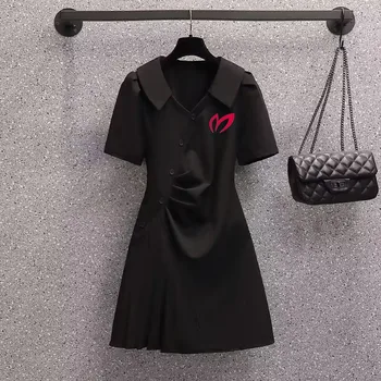 Lüks Marka kadın Golf Nakış Elbise 2023 Yaz Yeni Moda kadın İnce Etek kadın uzun elbise