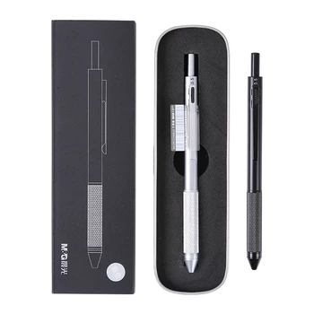 M & G Tam metal çok fonksiyonlu jel kalem otomatik kalem renkli tükenmez kalem öğrenmek ofis malzemeleri ADPY3501
