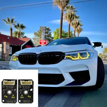 M5 Sarı Limon LED Panoları İçin 2017 2018 2019 BMW 5 Serisi G30 520i 530i 540i M5 Adaptif LED Far DRL ışık