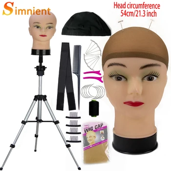 Manken Kafa T-pin Peruk Kap Tripod Kadınlar İçin Peruk Şapka Gözlük maske ekranı Kozmetoloji Manken Kafa Makyaj Uygulama
