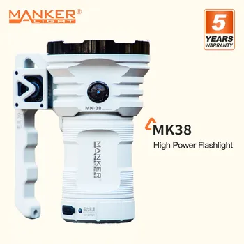 Manker MK38 Yüksek Güçlü El Feneri Dahili şarj edilebilir pil, 8 Adet led ışık Kaynakları, Taşınabilir Güçlü Arama ışığı