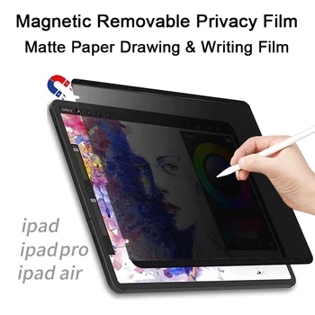 Manyetik Gizlilik Ekran Koruyucu için iPad 10.2 Pro 11 12.9 Hava 9.7 10.9 10.5 Mini 5 6 Anti-peep Filtre Çıkarılabilir Çizim Filmi