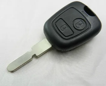 Marka Yeni Kabuk Uzaktan Anahtar Kutu Anahtarsız Giriş FOB 2 Düğmeler Için Peugeot 407 107 205 206 207 307 406 Kesilmemiş Bıçak