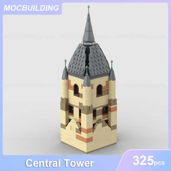 Merkezi Kule Modeli MOC Yapı Taşları Kale Mimari DIY Tuğla Ekran Yaratıcı çocuk oyuncakları Çocuklar Hediyeler 325 ADET