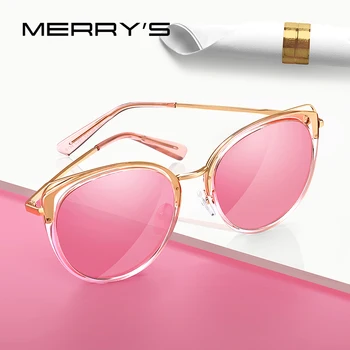 MERRYS tasarım Kadınlar Lüks Marka Kedi Göz Güneş Gözlüğü Bayanlar Moda Polarize gözlükleri UV400 Koruma S6139