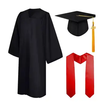 Mezuniyet elbisesi Ve Harç Şapka Akademik Elbise Mezuniyet Kostüm Püskül İle Üniversite Üniversitesi İçin