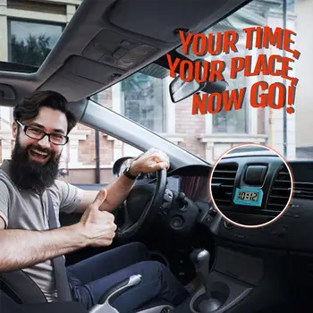 Mini Araba Dashboard Dijital Saat Araç Kendinden Yapışkanlı Saat LCD Zaman Gün Ekran Otomotiv Sopa İzle Arabalar İçin L7L4