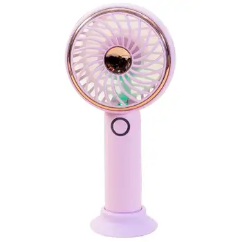 Mini Fan 3 Hız led ışık şarj edilebilir Dilsiz El Masaüstü soğutma fanı yaz