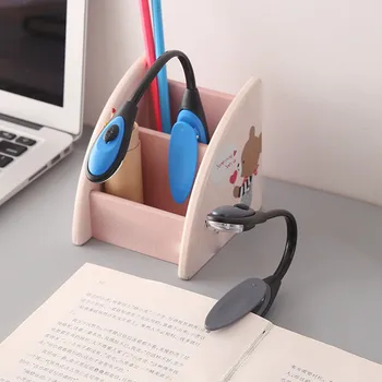 Mini kitap ışık okuma lambası LED masa lambası esnek LED çalışma ışığı taşınabilir masa lambası dizüstü başucu klip ışık pil