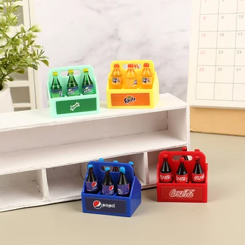 Mini Kola Soda Sprite Şişeleri Model Dollhouse Minyatür Gıda Mutfak Bebek Evi Aksesuarları