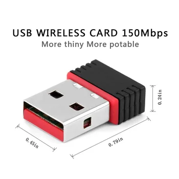Mini USB wifi adaptörü 802.11 n Anten 150Mbps USB Kablosuz Alıcı Dongle Ağ Kartı Harici Wi-Fi Masaüstü Laptop İçin