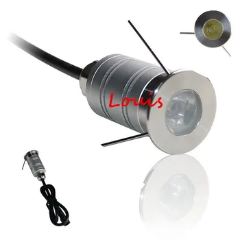 Mini Yoğuşmalı zemin lambası LED yeraltı ışık 1W DC12V-24V gömülü Inground Spot zemin güverte merdiven Peyzaj 12 adet