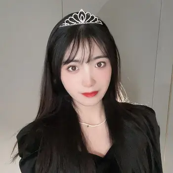 Mizaç Düğün Saç Çember Çocuklar İçin Kristal Taç Bantlar Kadın Saç Çember Kore Hairbands Prenses Saç Tarak