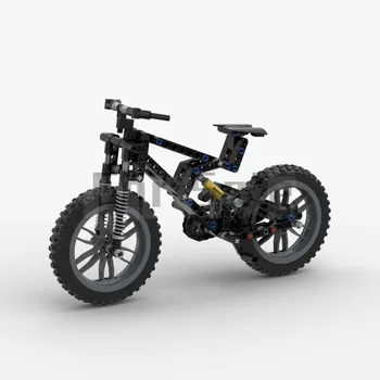 MOC-1317 Dağ Bisikleti Tam Süspansiyon tarafından Searchoutsolute Yapı Taşı Modeli Eklenmiş Oyuncak Bulmaca Çocuk Hediye