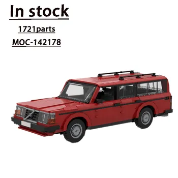 MOC - 142178 Kırmızı Yeni Altı Koltuk BigSpace Vagon Montaj Ekleme Yapı Taşı model1721 Parça Yapı Taşları KidsBirthday Oyuncak Hediye