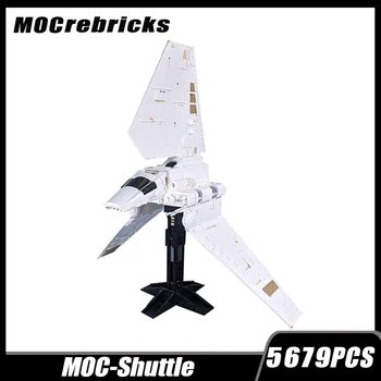 MOC Uzay Film Serisi Beyaz Mekik Gemi Yapı Taşları DIY Modeli Araya Tuğla Oyuncaklar Eğitim Çocuk Noel Hediyeler İçin