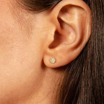 Moda Kadın Kulak Damızlık 316 Paslanmaz Çelik Piercing Altın Renk Push-Geri Küpe Piercing Kadınlar için Güvenli Küpe toptan