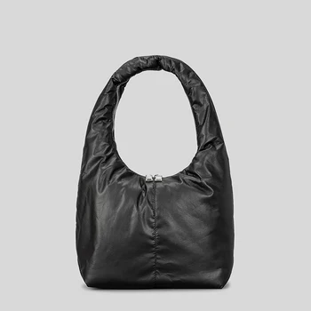 Moda Naylon Yastıklı Yarım Ay Kadın omuz çantaları Tasarımcı Hobos Çanta Lüks Aşağı Pamuk Kabarık Çanta Küçük Tote Çantalar 2022