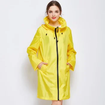 Moda Rüzgarlık Yağmurluk Fermuarlı Hafif Nefes Düz Renk Uzun Kollu Yağmurluk Açık Yürüyüş Ve Kadınlar İçin Sürme