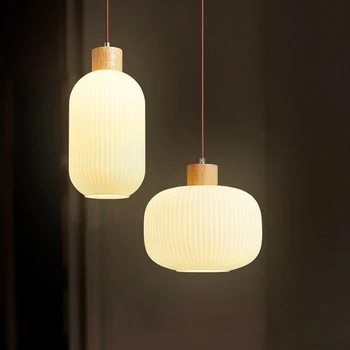 Modern LED Tasarımcı Kolye Lamba Mutfak Yemek Odası Cam Abajur Avize Estetik Odası Dekor Aydınlatma Cihazı