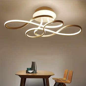 Modern LED tavan lambaları avizeler oturma odası yatak odası çalışma odası ev Deco ışıkları uzaktan Kısılabilir aydınlatma armatürü