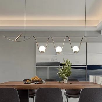 Modern Minimalist Led kolye ışıkları uzaktan kumanda ile Spot lamba Mutfak Masa Yemek Odası ofis avize Dekor Armatürü