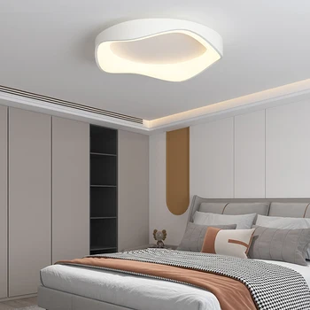Modern yeni led tavan ışıkları oturma odası yatak odası yemek odası için kısılabilir Beyaz gri lamba kapalı yuvarlak kare fikstür Cilalar
