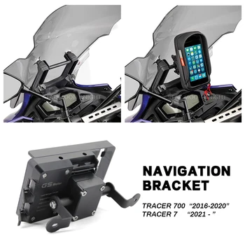 Motosiklet YAMAHA Tracer 700 Tracer 7 GT 2016-2022 Cam Standı Tutucu Telefon Cep Telefonu GPS Navigasyon Plaka Braketi