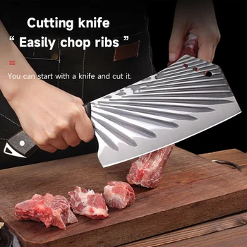 Mutfak bıçağı Siyah katı ahşap Saplı Dövme Yeni Çapraz Tarzı Ev Et Dilimleme Bıçağı Kemik Doğrama Kasap Mutfak Bıçağı