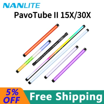 Nanlite Pavotube II 15x 30x LED floresan lamba RGB ışık çubuğu tam renkli yaratıcı el dolgu ışığı 15c 30c NANGUANG
