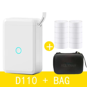 Niimbot Beyaz Siyah Sarı Mavi Renk D110 Bluetooth termal etiket Yazıcı Seyahat Koruma Çantası Çantası Mini İmpresora