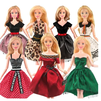 NK Moda Etek gündelik giyim Kıyafet El Yapımı Kız Giyim Elbise Aksesuarları Giysileri barbie bebek DIY Dollhouse bebek oyuncakları JJ