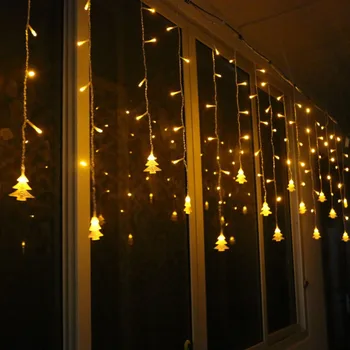 Noel ağacı lambası LED lamba dize Ins noel ışıkları dekorasyon tatil ışıkları perde lambası düğün Neon fener 220v peri ışık