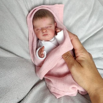 NPK 10 inç minyatür preemie bebek bebek yumuşak silikon vinil gerçek dokunmatik Sanat Yapımı 3D Cilt Gerçekçi Bebek Koleksiyon Doll