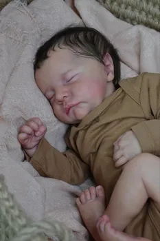 NPK Yeni Tasarım Sıcak Satış Bebek Reborn Kız erkek oyuncak bebek 49 cm Yumuşak Silikon Bez Vücut Gerçekçi Reborn Bebekler Bebekler Bonecas Meninas
