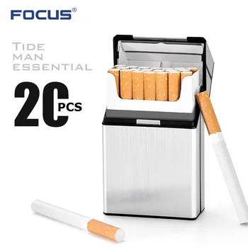 ODAK Yükseltme Sürümü Sigara kutusu tutucu 20 adet sigara Metal Sigara Kutusu Manyetik Kapak Ultra İnce saklama kutusu Ayna Alt