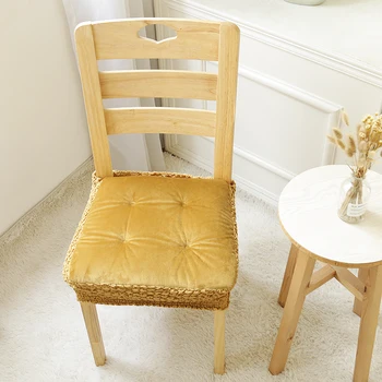 Ofis koltuğu Arka Arkalığı veya Kapak Çift yönlü Düz Renk Kalın Kış / Sonbahar Yumuşak Yastık Sandalye ev sandalyesi Kapak