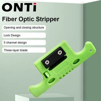 ONTi Fiber Optik Kablo Şerit Stripper Miller MSAT 5 Gevşek Tüp Tampon Orta Açıklıklı Erişim Aracı 1.9 mm için 3.0 mm Değiştirilebilir Bıçak