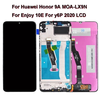 Orijinal 6.3 inç Huawei Onur İçin 9A MOA-LX9N / Zevk İçin 10E İçin y6P 2020 çerçeve İle Dokunmatik Ekran İle LCD Ekran