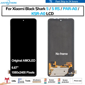 Orijinal AMOLED Xiaomi Siyah Köpekbalığı 5 5 RS PAR-A0 KSR-A0 Pantalla lcd Ekran Dokunmatik Panel Ekran Digitizer Meclisi Parçaları